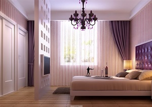 详细的完整卧室装饰3d模型及效果图